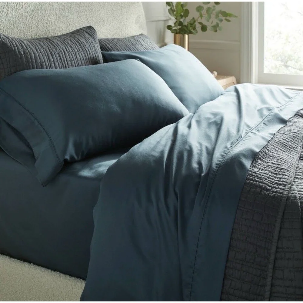 Queen 320 Thread Count Cool TENCEL Lyocell Sheet Set Graphite - Threshold: NWOT